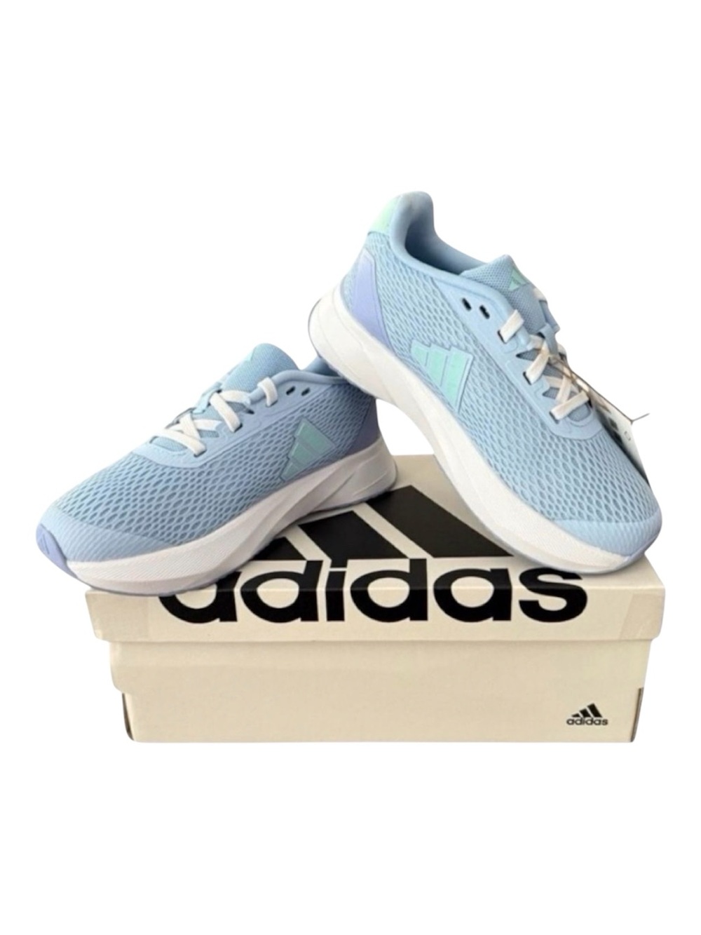 Adidas Kids Duramo SL Running Shoes Light Blue White ID9132 Size 13K NEW